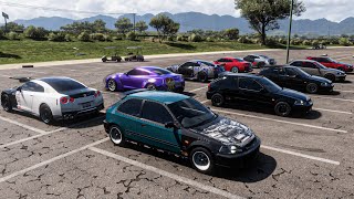 Forza Horizon 5  Craziest AWD Nitrous Cash Days  Nissan GTR Vs Honda Civic  Custom Drag Track [upl. by Attebasile]