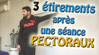 ☼ 3 Étirements après une séance pectoraux ☼ Musculation  ksCoaching [upl. by Garv]