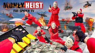 PARKOUR VS MONEY HEIST Bad Guy hunts down and kills the robber who stole the goodsmoney  Epic POV [upl. by Vasya]