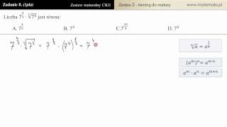 8 Matura z matematyki  zadanie treningowe  potęgi [upl. by Natala274]