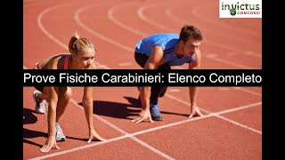 Prove Fisiche Concorsi Arma Carabinieri Elenco Completo Esercizi Tabelle Tempi e Punteggi [upl. by Schumer]