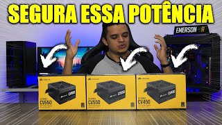 CONHEÇA AS NOVAS FONTES DE ALIMENTAÇÃO DA CORSAIR CV450 CV550 E CV650 [upl. by Oinotla]