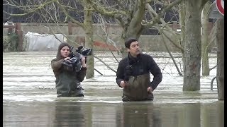 Inondations  La Marne dépasse le mur anti crue à Gournay sur Marne le 2 février 2018 [upl. by Murtha517]