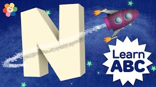 Alphabet adventures  ABC Galaxy  N  Learn English for kids with BabyFirst [upl. by Nelle]