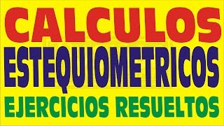 cálculos estequiométricos ejercicios resueltos de estequiometría [upl. by Balas806]