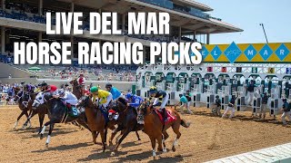 Live Del Mar Horse Racing Picks [upl. by Aikas]