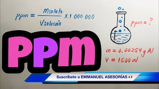 PPM  Ejercicios de Partes Por Millón en Disoluciones Químicas [upl. by Elam568]