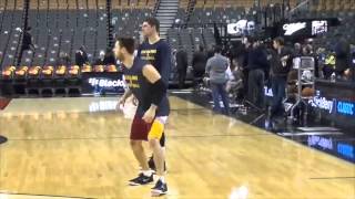 Raptors vs Cavs 030415  Matthew Dellavedova shootaround [upl. by Manchester]