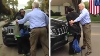 Larnie Thomas arrest White cops arrest Black man Minnesota for walking on side of street  TomoNews [upl. by Arul]