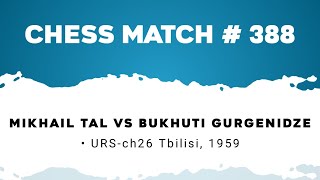 Mikhail Tal vs Bukhuti Gurgenidze • URSch26 Tbilisi 1959 [upl. by Yddur]