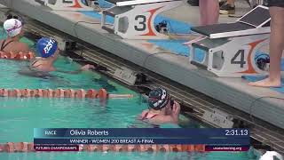 Womens 200 Breaststroke A Final  2024 FUTURES CHAMPIONSHIPS SERIES  AUSTIN TX [upl. by Quartis]