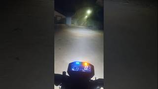 Yamaha FZ x headlight brightness in night view Brightest headlight bike in India [upl. by Harutek]