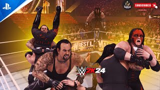 WWE 2K24  The Undertaker vs Kane  No Holds Barred Match at Wrestlemania  PS5™ 4K60 [upl. by Aicilaana]