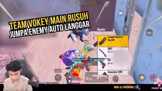 TEAM VOKEY MAIN RUSUH  JUMPA ENEMY AUTO LANGGAR [upl. by Denoting75]