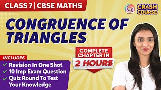 Congruence of Triangles in 2 hours  Class 7  CBSE Maths  BYJUS [upl. by Sirron878]