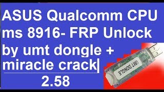 how to unlock frp lockasus zenfonemax z010d unlock byumt dongle [upl. by Llerret]