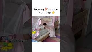 Bro using 💯 brain at 1 of his age🤣 [upl. by Ajssatsan598]