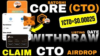 Satoshi CTO Withdrawal  CTO Coin Claim  CTO Mining Link Address  CTO Coin Listing  Oex Airdrop [upl. by Robin591]