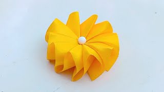 DIY How to Make Ribbon Flowers  Amezing Ribbon Flower Tricks  Easy Ribbon Flower Making [upl. by Nance695]