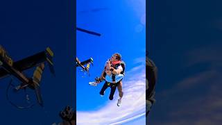 Amazing jumping ll Im alone remixes skydive youtubeshorts [upl. by Heidy]