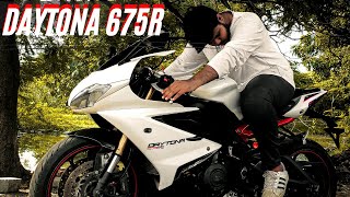 DAYTONA 675675R OWNERSHIP REVIEW THE 600CC MONSTER 675R REVIEW triumphdaytona triumph675r 675 [upl. by Ecile382]