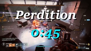 Perdition Legend in 45 seconds Solar Warlock Season of the Wish [upl. by Eneleoj178]