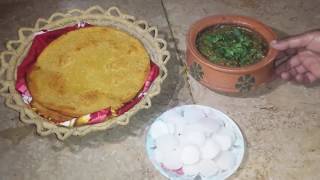 Lassi ka Saag Special Recipe Makki ki Rotti Corn Flour Bread [upl. by Job]