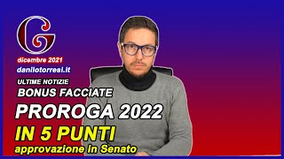 BONUS FACCIATE ultime notizie  la proroga 2022 e le 5 modifiche dalla legge di bilancio [upl. by Klump]