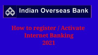 Iob Net Banking Registration in Simple Steps [upl. by Ng]