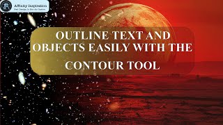 Outline Text Quickly and Easily in Affinity Designer V2 On iPad Using The Contour Tool [upl. by Rosanne]