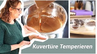 Kuvertüre temperieren Wasserbad  Mikrowelle  Thermomix  Backen mit Amanda [upl. by Enilorac]