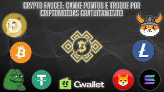 Crypto Faucet Colete Pontos e Troque por Criptomoedas Gratuitamente [upl. by Tildie]