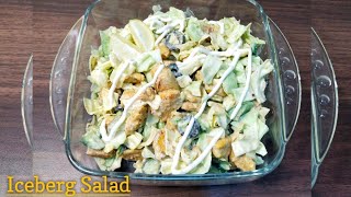 Iceberg lettuce salad  Healthy salad recipe by Humas diary [upl. by Names]