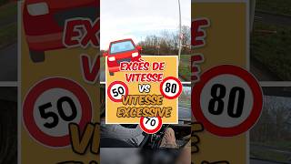 ⚡ Excès de Vitesse 🆚 Vitesse excessive 💥 permisdeconduire [upl. by Buffum]