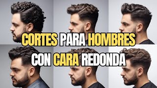 CORTES para CARA REDONDA cabello ONDULADO hombre  MEJORES cortes para HOMBRES de cara redonda 2024 [upl. by Blount]