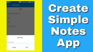 Simple Notes App in Sketchware [upl. by Irroc]