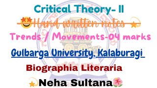 Biographia Literaria Critical TheoryII III sem Gulbarga University NehaSultana05 [upl. by Arrehs837]