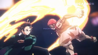 Tanjiro Vs Akaza「AMV」Play With Fire SamTinneszOfficial FUGATOON [upl. by Cloutman]