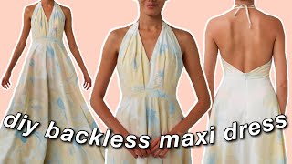 HOW TO MAKE A BACKLESS MAXI DRESS ft WISSEW  Regine Morales [upl. by Odnumyar]