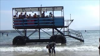 Riding on the sea tractor from Burgh Island [upl. by Atiuqihc]