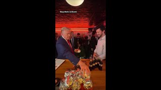 Crypto burger Trump uses Bitcoin to buy burgers for supporters in New York [upl. by Auhel781]