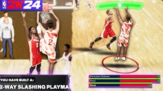 NBA 2K24  This 2 Way Slashing Playmaker build is INSANE😱 might be GAME BREAKING [upl. by Corsiglia221]