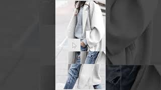 Elegant Baggy ArtStyle Womens Woollen Long Jacket Multi Colours fashion womensfashion coat [upl. by Tlevesor]