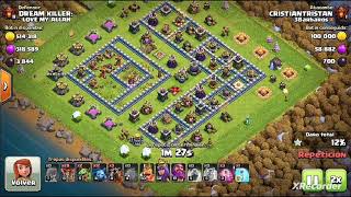 Como atacar con sabuesos de lava y globos th12  clash of clans [upl. by Teddman]