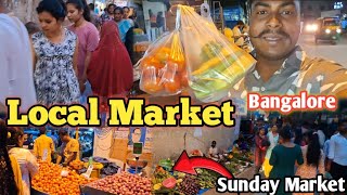 Local Market Bangalore  Sunday Market In Bengaluru Sabji Market [upl. by Asquith667]