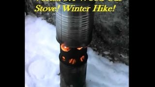 Wood Gas Stove Winter hike with the Vortex 54 [upl. by Orna]