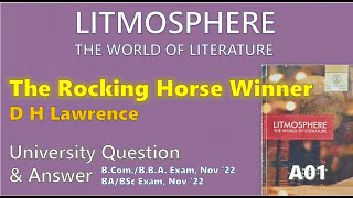 The Rocking Horse Winner  DH Lawrence  LITMOSPHERE  University Question and Answer  Murukan Babu [upl. by Eilujna]