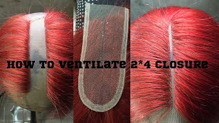 How to  diy ventilating 24 closure using hair blend beginners friendly from start to finish [upl. by Nesyla]