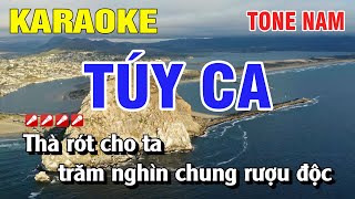 Karaoke Túy Ca Tone Nam Nhạc Sống Phối Mới  Hoàng Luân [upl. by Russi]