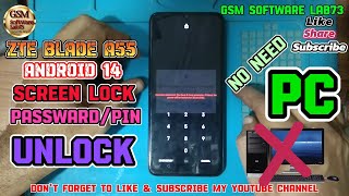 ZTE Blade A55 Hard Reset Android 14ZTE Blade A55 patternpinpassword Unlock without PC [upl. by Marin]